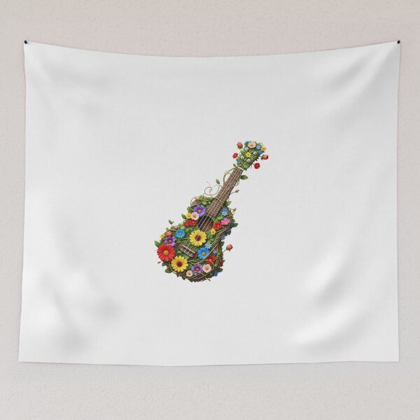 Item preview,  Music Lover Gift, Musician Gift, Beautiful Sounds,Traditional and Modern Musical Instruments, ivy flowers, Floral,Nature Love Art ,Nature Lover Gift, Peaceful Natural Design designed and sold by chipmuckdesignn.