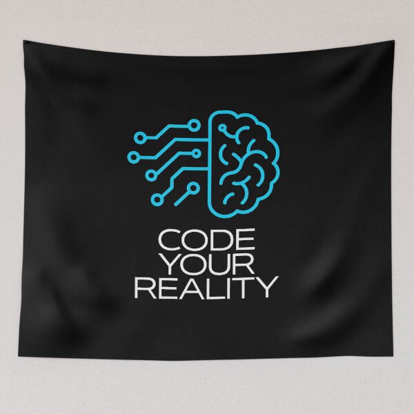 Item preview, Code Your Reality – Cyber Brain Circuit Art designed and sold by Punnyverse.