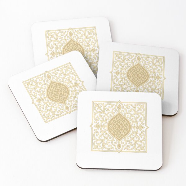 Item preview, Elegant Arabic Geometric Ornament | Gold and Beige designed and sold by Fleetwood1994.