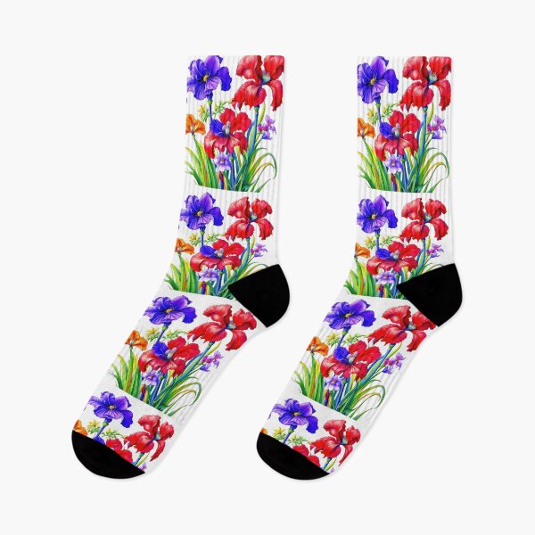 Item preview, Abstract Tropical Iris Flowers Pattern designed and sold by LanaGustavsson.
