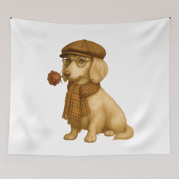 Item preview, Vintage Elegance Dachshund with Rose designed and sold by WhispersWear.