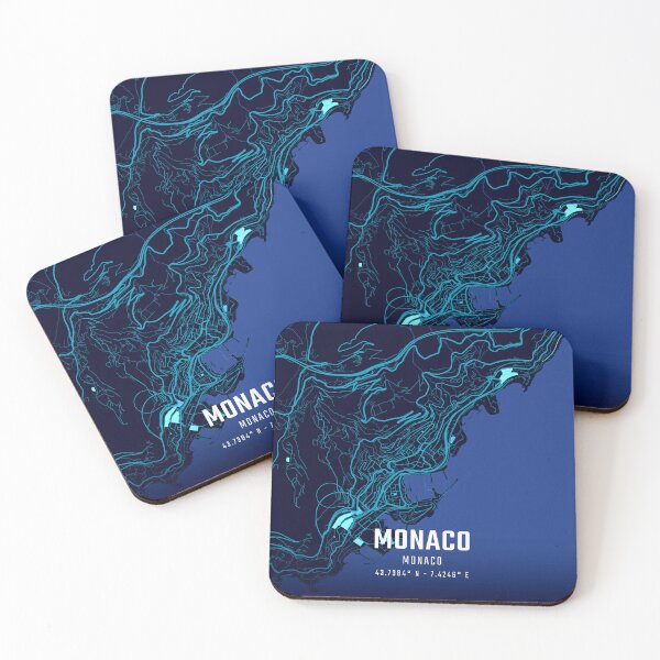 Item preview, Monaco Midnight City Map designed and sold by HomeLivingCo.