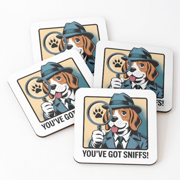 Item preview, Beagle Detective Noir Comic Sticker | Funny Dog Sleuth Gift designed and sold by GiftsForge.