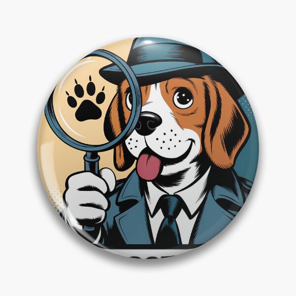 Item preview, Beagle Detective Noir Comic Sticker | Funny Dog Sleuth Gift designed and sold by GiftsForge.