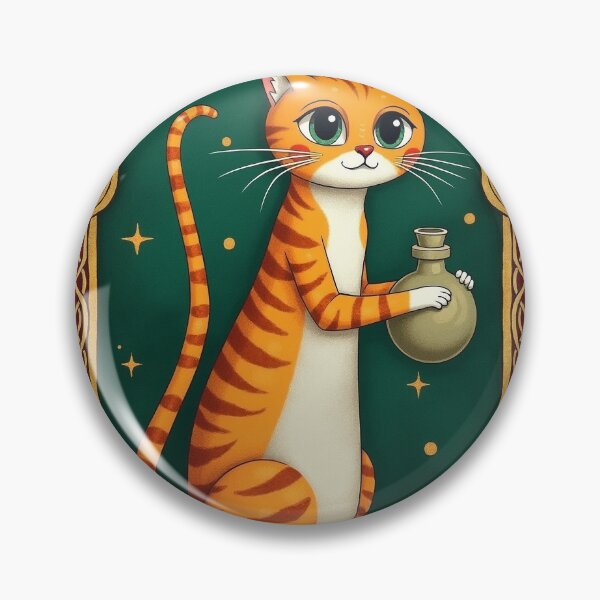 Item preview, Calico Cat Alchemical Flask Medieval Art designed and sold by PictorialWhimsy.