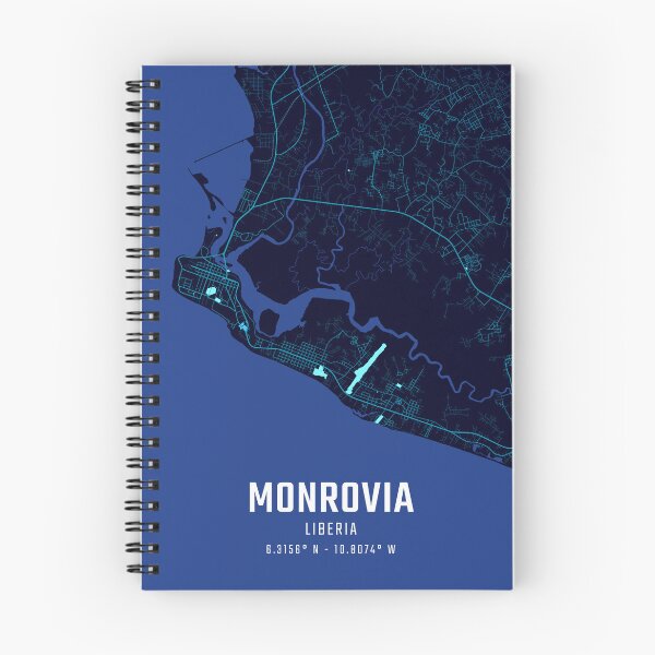Item preview, Monrovia Midnight City Map designed and sold by HomeLivingCo.