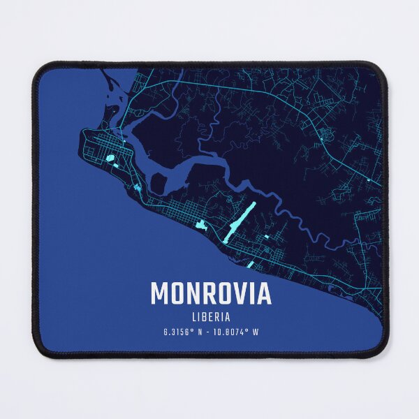 Item preview, Monrovia Midnight City Map designed and sold by HomeLivingCo.