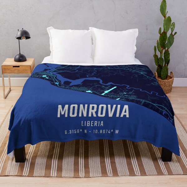 Item preview, Monrovia Midnight City Map designed and sold by HomeLivingCo.