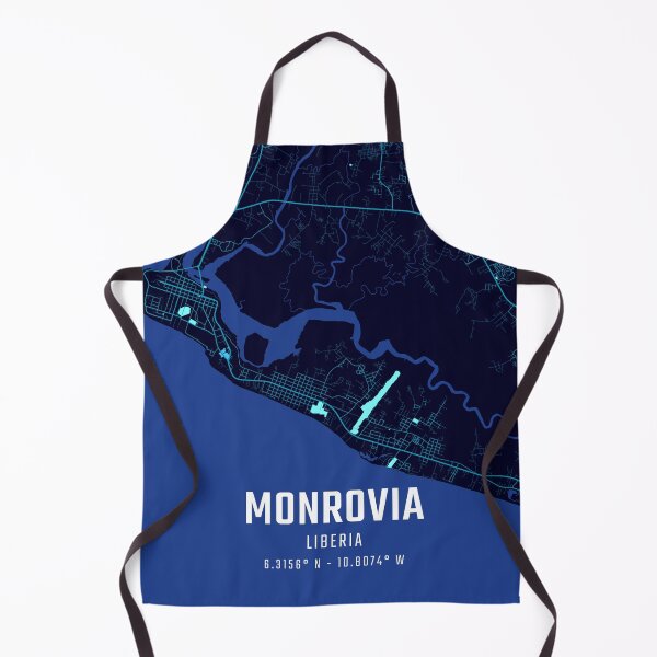 Item preview, Monrovia Midnight City Map designed and sold by HomeLivingCo.