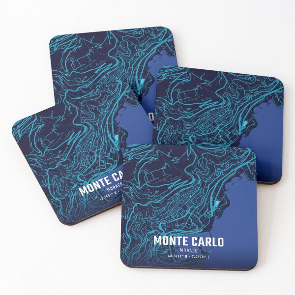 Item preview, Monte Carlo Midnight City Map designed and sold by HomeLivingCo.