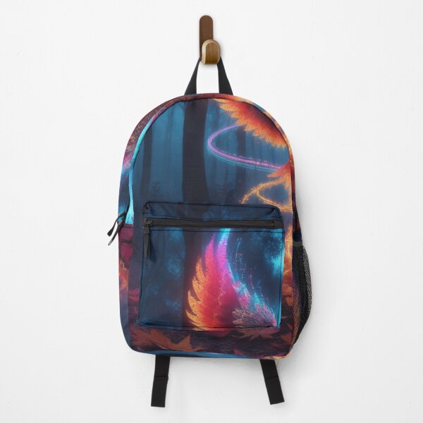 Item preview, Neon Phoenix Rising from Autumn Forest Glow designed and sold by Bilikaru.