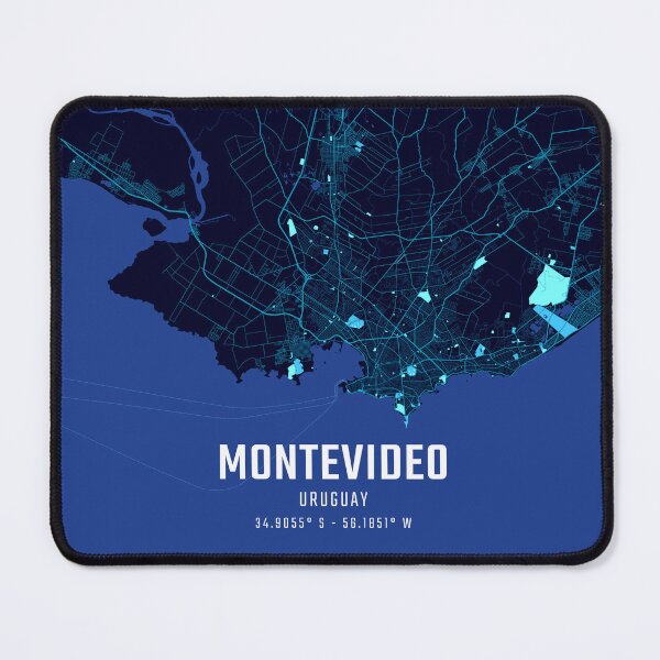 Artikelvorschau, Montevideo Mitternachts-Stadtplan entworfen und verkauft von HomeLivingCo.