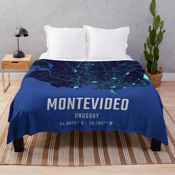 Item preview, Montevideo Midnight City Map designed and sold by HomeLivingCo.