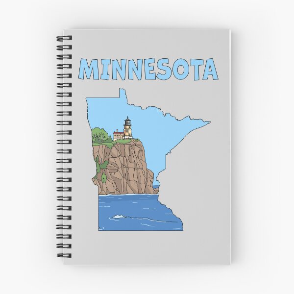 Item preview, Minnesota State Map Art, Scenic North Shore Lighthouse Design designed and sold by mashmosh.