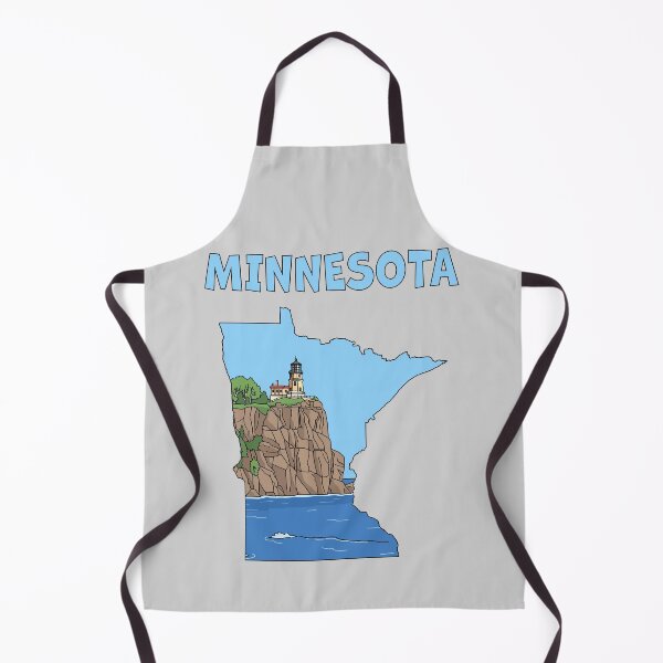 Item preview, Minnesota State Map Art, Scenic North Shore Lighthouse Design designed and sold by mashmosh.
