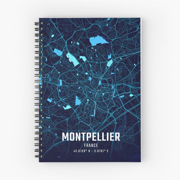 Item preview, Montpellier Midnight City Map designed and sold by HomeLivingCo.