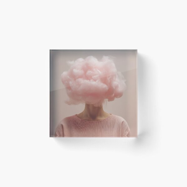 Item preview, Pink cloud art display designed and sold by anytka.