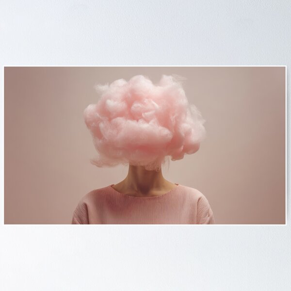 Item preview, Pink cloud art display designed and sold by anytka.