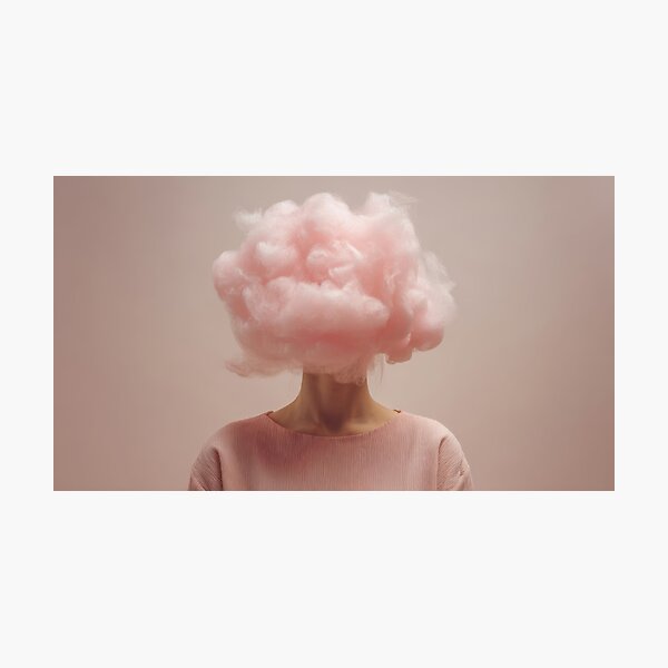 Item preview, Pink cloud art display designed and sold by anytka.