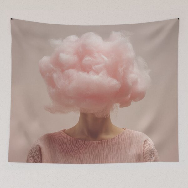 Item preview, Pink cloud art display designed and sold by anytka.