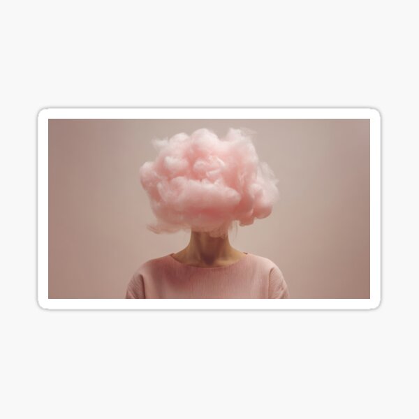 Item preview, Pink cloud art display designed and sold by anytka.