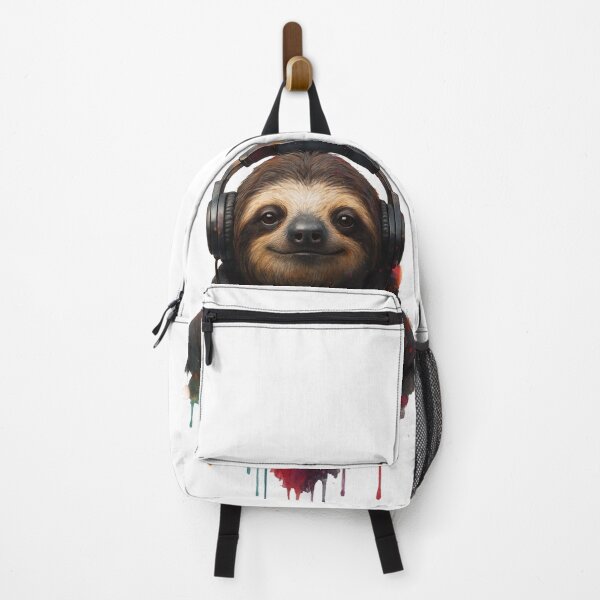 Item preview, Chillmode Sloth – Sloth with Headphones & Hoodie (Color Splash Urban Art) designed and sold by thtCMRAguy.