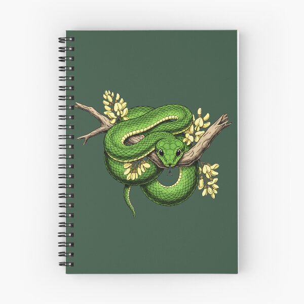 Item preview, Green Boomslang Snake with Acacia Blooms designed and sold by BirdsnStuff.
