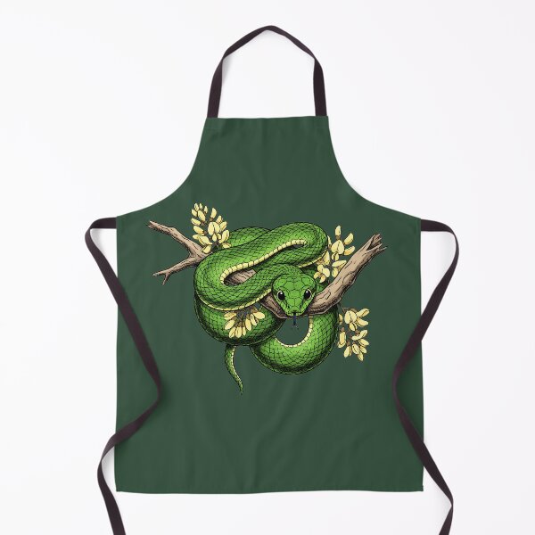 Item preview, Green Boomslang Snake with Acacia Blooms designed and sold by BirdsnStuff.