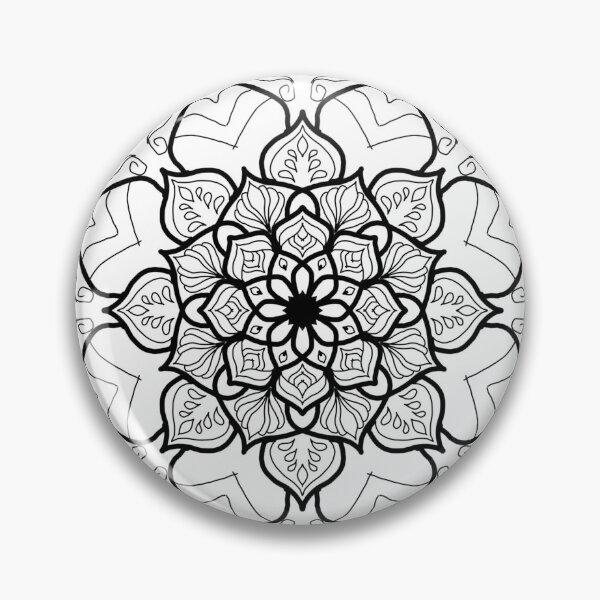 Item preview, Intricate Zen Mandala Art - Detailed Floral Meditation Design designed and sold by panoffy.