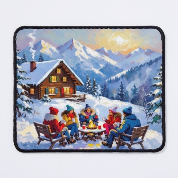 Item preview, Winter Glow - Alpine magic, fireplace light & snow magic – Cozy vibes for your home designed and sold by FotoworldEdel.