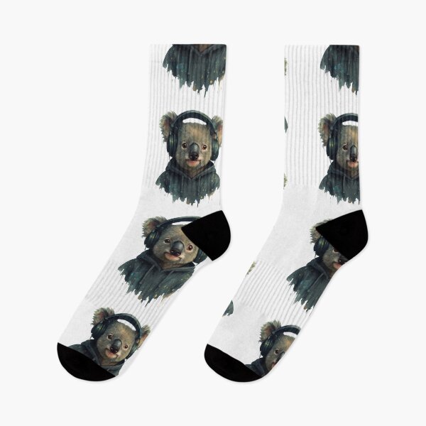 Artikelvorschau, Koala Grooves – Koala mit Kopfhörern und Kapuzenpulli (Chill Splash Street Art) entworfen und verkauft von thtCMRAguy.