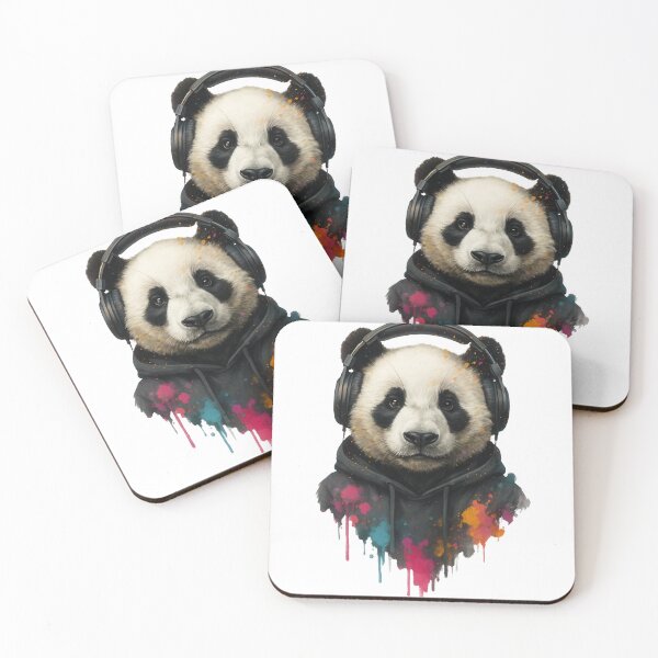 Item preview, Chill Panda – Panda with Headphones & Hoodie (Splash Art Style) designed and sold by thtCMRAguy.