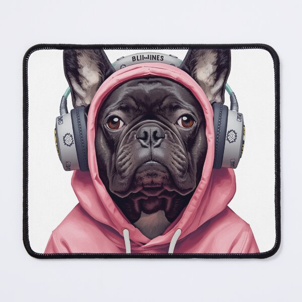 Item preview, Cool French bulldog with headphones designed and sold by The-Dreamy-Zoo.
