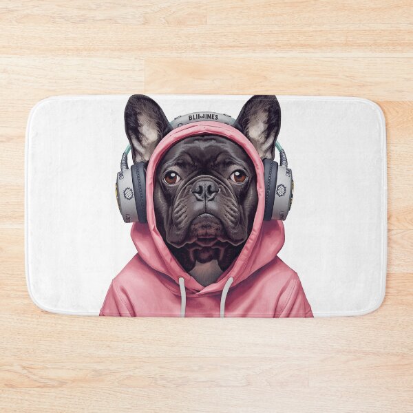 Item preview, Cool French bulldog with headphones designed and sold by The-Dreamy-Zoo.