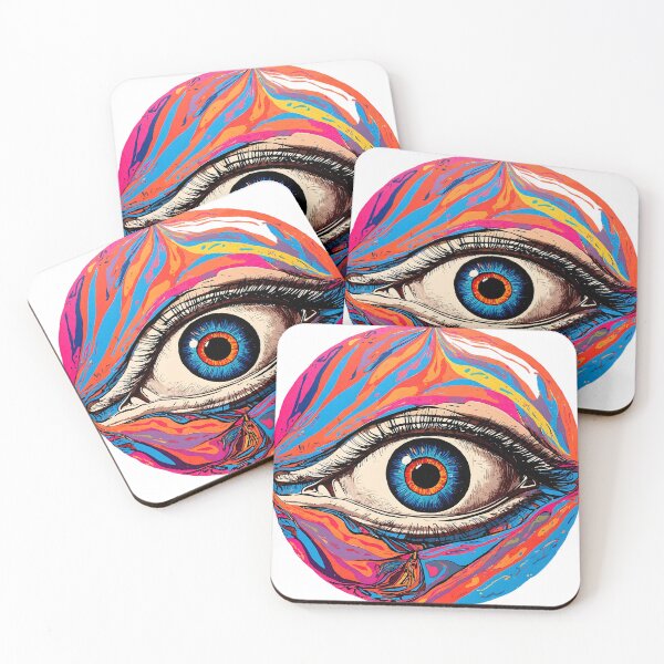 Item preview, Psychedelic Eye, 70s Retro Trippy Graphic, Vibrant Maximalist Art designed and sold by ThePromptStudio.