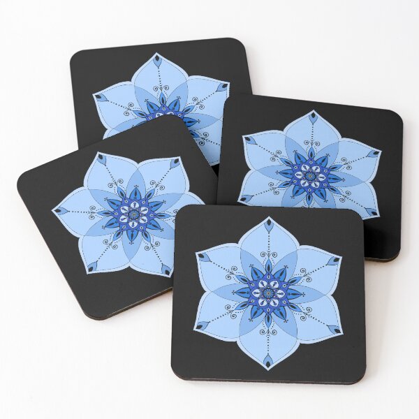 Item preview, Blue Floral Mandala designed and sold by UllUDesign.