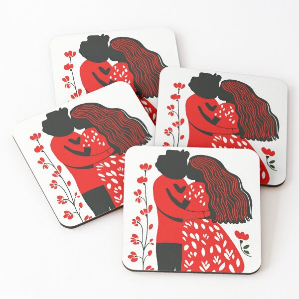 Item preview, Embracing love in a vibrant garden designed and sold by anytka.