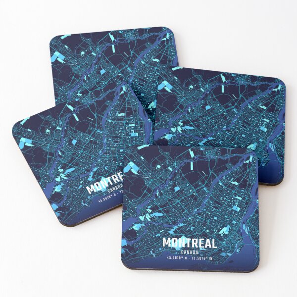 Item preview, Montreal Midnight City Map designed and sold by HomeLivingCo.