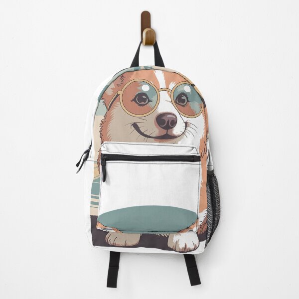 Item preview, Corgi Roadtrip Retro Postcard Sticker | Cute Short-Leg Dog Art designed and sold by GiftsForge.