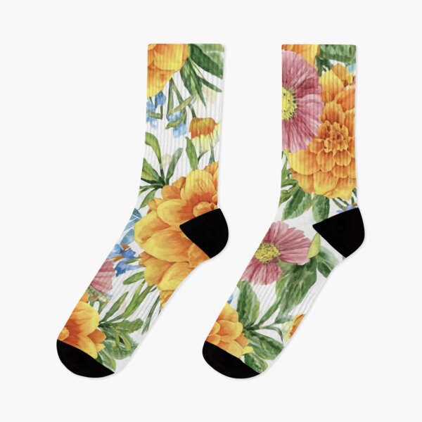 Item preview, vivid, painting, illustration,marigolds, lotuses and jasmine designed and sold by gulka8.