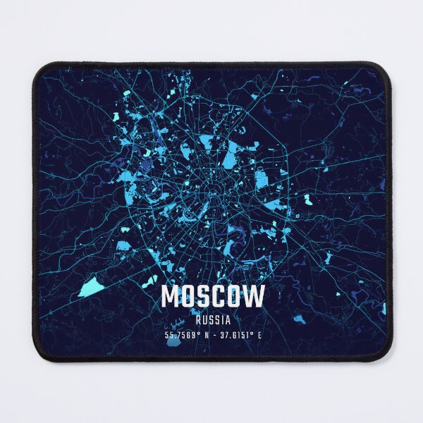 Item preview, Moscow Midnight City Map designed and sold by HomeLivingCo.