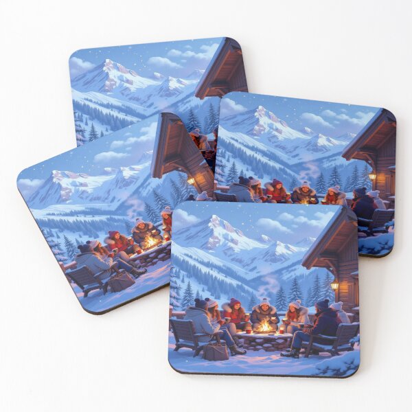 Item preview, Winter Glow - Alpine magic, fireplace light & snow magic – Cozy vibes for your home designed and sold by FotoworldEdel.