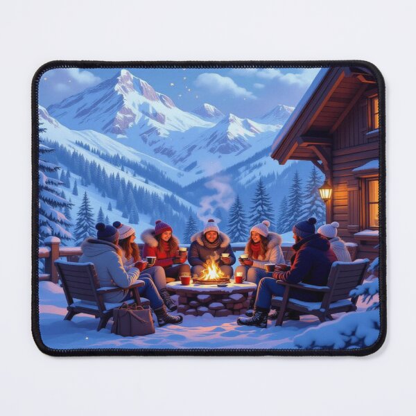 Item preview, Winter Glow - Alpine magic, fireplace light & snow magic – Cozy vibes for your home designed and sold by FotoworldEdel.