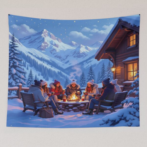 Item preview, Winter Glow - Alpine magic, fireplace light & snow magic – Cozy vibes for your home designed and sold by FotoworldEdel.