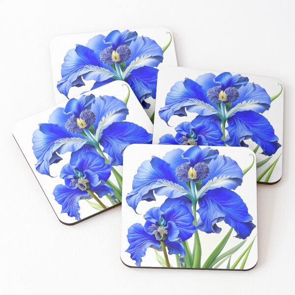 Item preview, Abstract Tropical Iris Flowers Pattern designed and sold by LanaGustavsson.