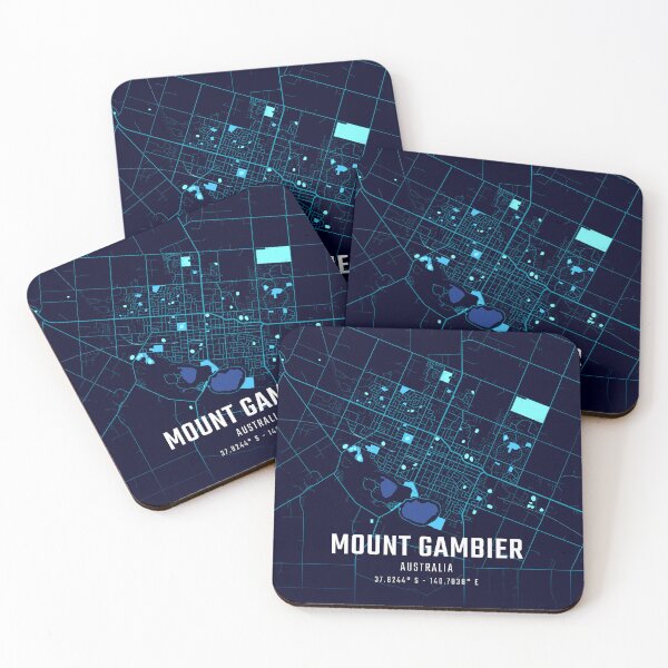 Item preview, Mount Gambier Midnight City Map designed and sold by HomeLivingCo.