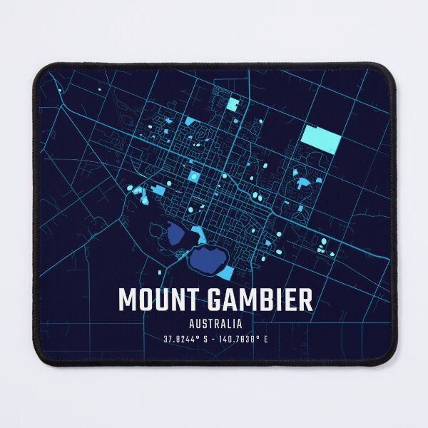 Item preview, Mount Gambier Midnight City Map designed and sold by HomeLivingCo.