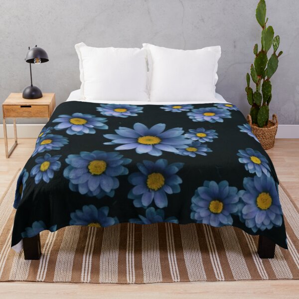 Item preview, Blue flowers on a blue background. Abstraction with flowers. Blue confetti. Blue flowers. Spring. Spreading confetti. Placer made of flowers. logo, picture, graphics, black, blue designed and sold by gulka8.
