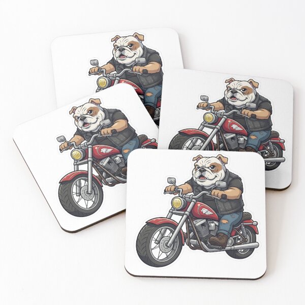 Item preview, Bulldog Biker on Motorcycle Sticker | Cool Chopper Dog Rider | Funny Biker Gift designed and sold by XM STOREZ .