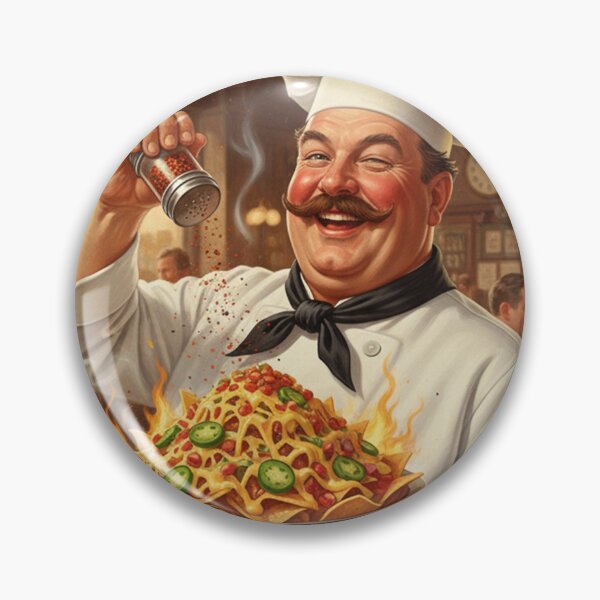 Item preview, "PUB NACHOS TO CRAVE FOR!" – Vintage 1950s Pub Chef Poster designed and sold by Cozy-Old-Pub.
